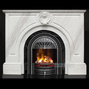 Hand Carving Customize Stone Fireplace Mantel Surrounds Decor Electric Fireplace Insert Marble Fireplace Frames