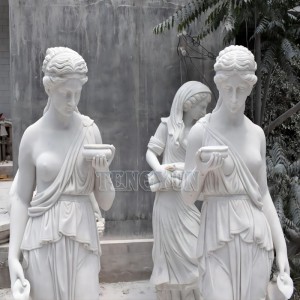Marble Carved Statue Hebe Goddess Of Youth
