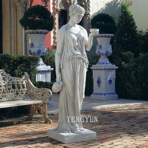Marble Carved Statue Hebe Goddess Of Youth