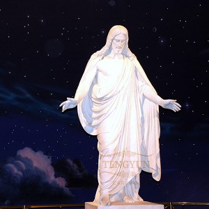 Christian statue white marble Jesus statue