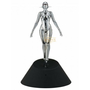 Popular Figure Statue Mirropr Polished Life Size Stainless Steel Welding Robot Sculpture For Sale