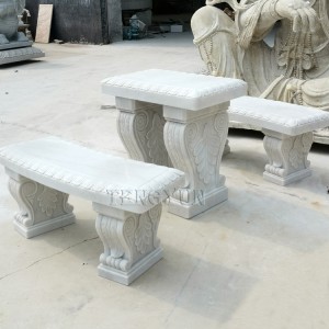 Outdoor Garden Decorative Marble Table And Bench