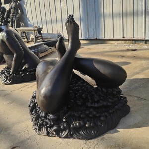 Decorative Cast Bronze Fat Lady Legs Sculpture Life Size Abstract Female Statue