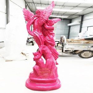 China Factory Custom Fiberglass Cupid And Psyche Art Statue Life Size Ancient Angels For Garden Decoration