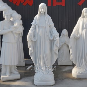 Religious Life Size Mother Virgin Mary White Marble Statue Christian Church Statues