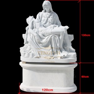 White marble Mourn Jesus religious statue