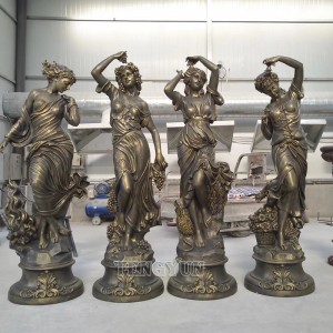 Resin casting sculpture custom 4 seasons statuary the four season garden statues for sale