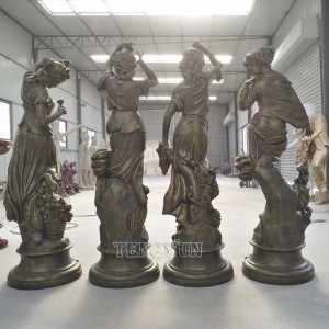 Resin casting sculpture custom 4 seasons statuary the four season garden statues for sale