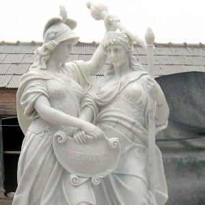 Greek statue marble warrior statue