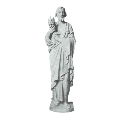 Factory Custom Grey Granite Carved Saint Paul Stone Religious Figure Statue For Sale