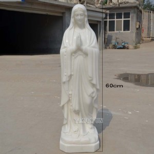Outdoor Small Size Praying Our Lady Of Virgin Mary Statue Marble Christian Sculpture For Sale