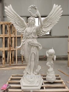 Famous Goddess Outdoor Decorative Angel Sculpture With Stone-Like Coating Imitate Sandstone Resin Statue