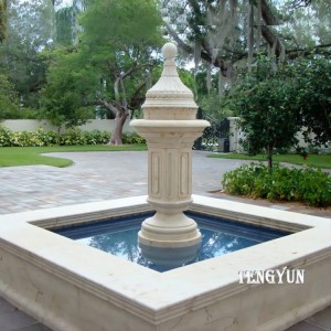 Factory Supplied Modern Three Tier Natural Stone Garden Fountain Marble Water Fountains