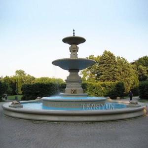 Factory Supplied Modern Three Tier Natural Stone Garden Fountain Marble Water Fountains