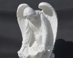 Garden Decor Small Size Angel Statue With Shell Water Fountain