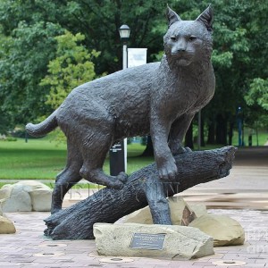 Cute Animal Home Decorative Relaxing Domestic Cat Sculpture Life Size Animal Brass Statues For Sale