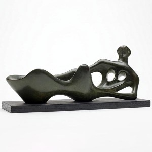 Bronze abstract figure statue