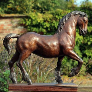 Outdoor garden bronze animal horse sculpture