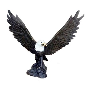 Garden home ornament cast bronze eagle sculpture