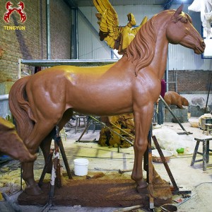 Western style home yard decoration bronze horse