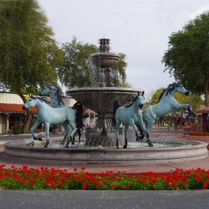 China Supplier Bronze Horse Sculptures And Marble Carved Water Fountain For Sale