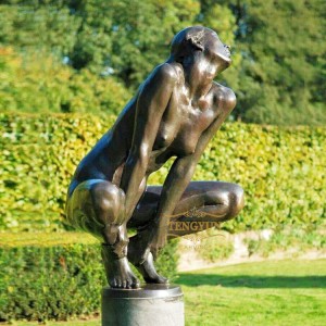 Park Decorative European Nude Girl Bronze Sculptures For Sale