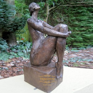 Park Decorative European Nude Girl Bronze Sculptures For Sale