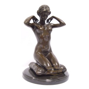 Life Size Sexy Nude Woman Bronze Naked Female Girl Sculpture For Sale