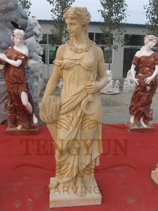 Greek figure statue marble four season goddes sculpture