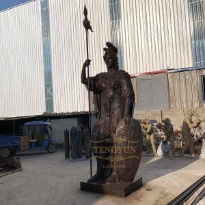 Garden Outdoor Decor Large Size Female Bronze Warrior Statue For Sale