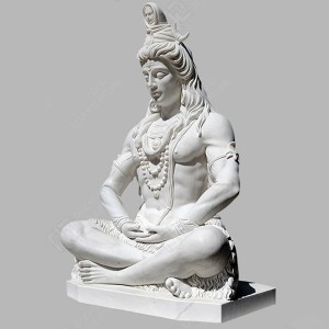 Life size religious statue marble Shiva Lord statue