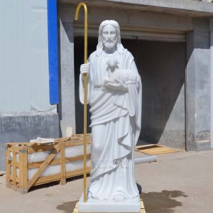 Christian God Marble Just Sculpture With Christian Goat Outdoor Chruch Decor Jesus of Nazareth Statue