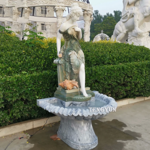 Lady Statue Marble Water Fountain Stone Outdoor Indoor Beauty Sculpture Fountains