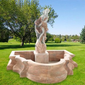 Lady Statue Marble Water Fountain Stone Outdoor Indoor Beauty Sculpture Fountains
