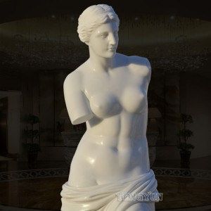 Custom Famous Natural White Marble Venus De Milo Statue Life Size Stone Antique Female Sculptures