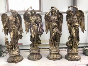 Fiberglass Four Season Goddess Statues Home Decorative Resin Angel Season Sculptures For Sale