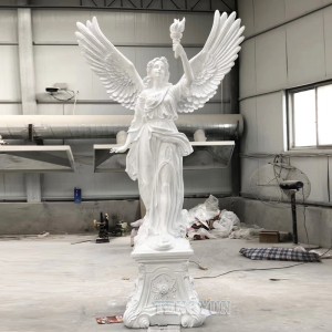 Cheap Price Large Goddess Resin Angel Of Light Statue Fiberglass Pair Of Angel With Torch Sculputre
