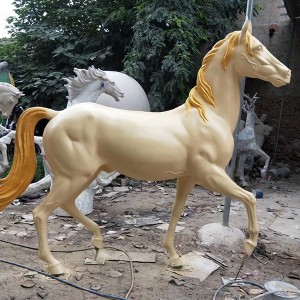Outdoor Life Size Horse Garden Fiberglass Sculpture