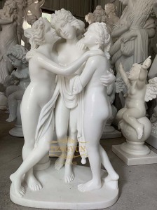 Indoor Ornaments White Marble The Three Graces Ancient Greek Sculpture For Sale