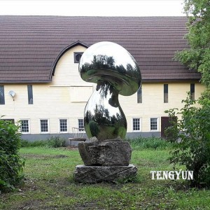 Large Size Outdoor Garden Decorative Modern Art Mushroom Stainless Steel Sculpture For Sale