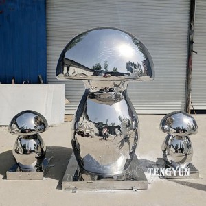 Wholesale Price China Large Size Garden Mushroom Abstract Metal Stainless Steel Sculpture