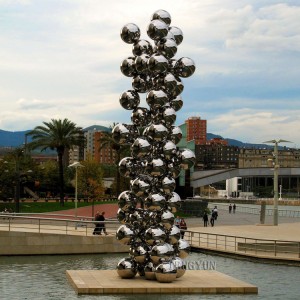 Famous Custom Tall Tree And The Eye Bilbao Kapoor Stainless Steel Sculpture