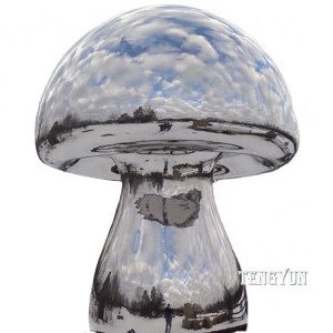 Factory Directly supply Mushroom Art Stainless Steel Sculpture Abstract Plant Landscape Sculpture