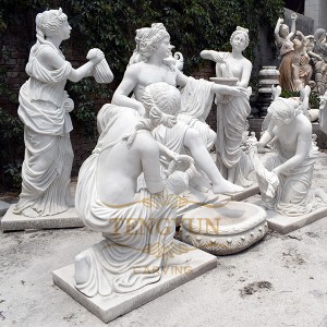 Greek statue White marble decoration Apollo’s Baths statue