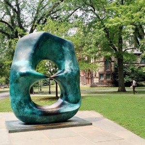 Bronze abstract sculpture