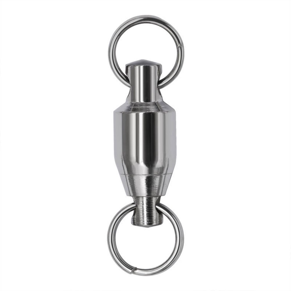 Fishing Swivel Heavy Duty Ball Bearing Connector Rolling Stainless Steel Solid Ring Double-ring Bearing Swivel