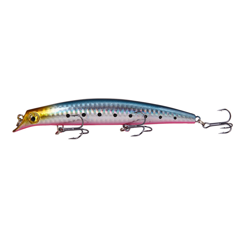 Popper Topwater Fishing Lure Minnow 125mm 14g Hard Bait with Treble Hook