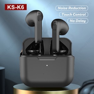 Fithem KS-K6 True Wireless TWS Earbuds with Mics Touch Control Bluetooth Headphones with Bass Sound in Ear Earphones