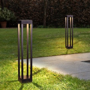 Easy Installation Pillar Lamp Ip65 Aluminum Electric Outdoor 10w 12w 15w Black Led Lawn Light