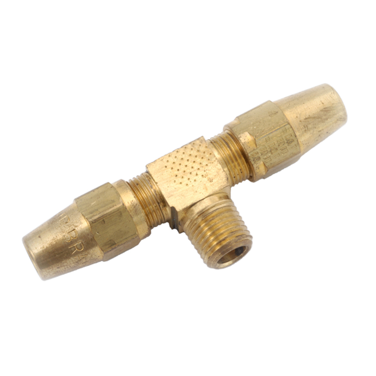 1372 SAE# 120425BA Male Branch Tee 272AB 1372 Brass Fittings DOT Air Brake Adapter Connector End port For Copper Tubing